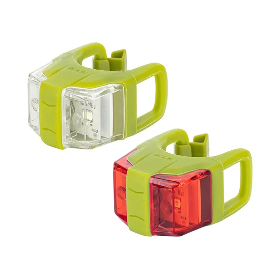 Kellys TWINS II Lime Green - Világítás szett
