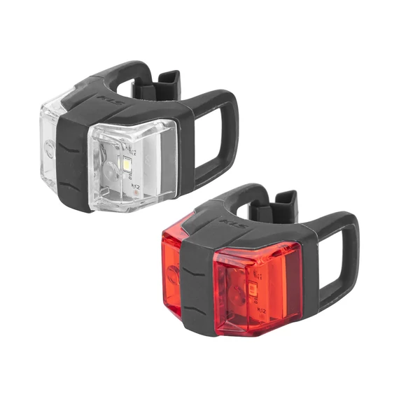 Kellys TWINS II Anthracite black - Világítás szett