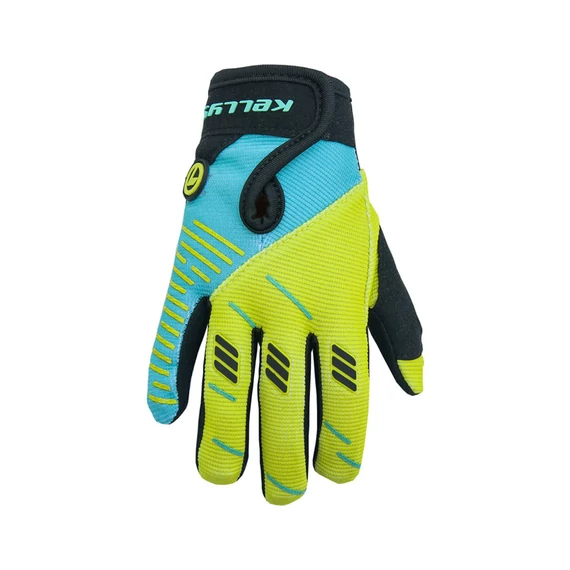  Kellys GOUKI, BLUE-LIME - Hosszú ujjú kesztyű